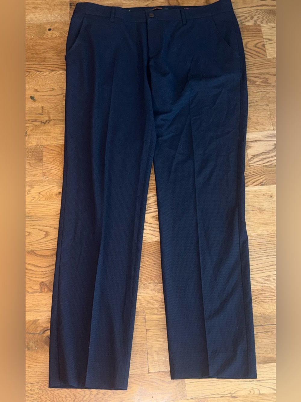 Albert0. Regular Slim Fit. Ceramica Mini Check. Navy. Size 36/34.